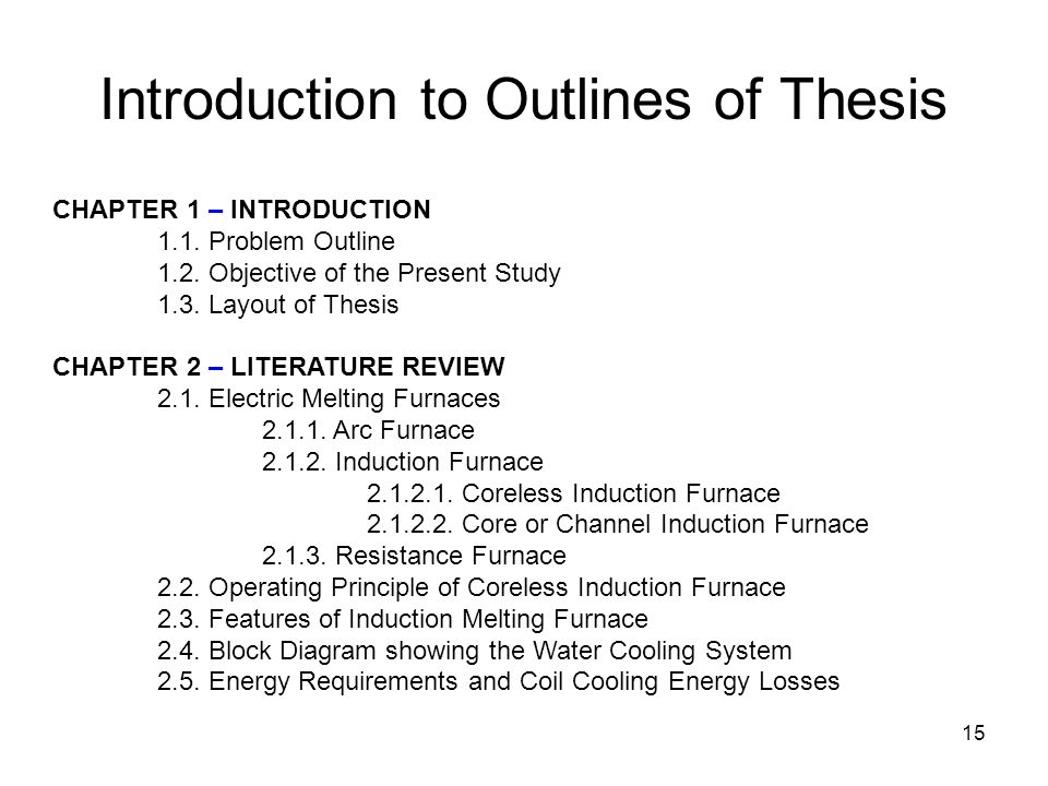 Thesis Outline Examples